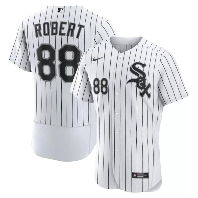 Men's Chicago White Sox Luis Robert Nike White/Black Home Authentic Player Jersey Men's Chicago White Sox Luis Robert Nike White/Black Home Authentic Player Jersey