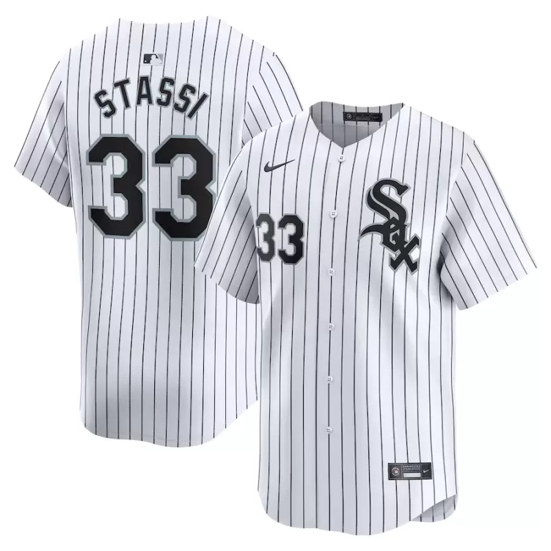 Men's Chicago White Sox Max Stassi Nike White Home Limited Player Jersey Men's Chicago White Sox Max Stassi Nike White Home Limited Player Jersey