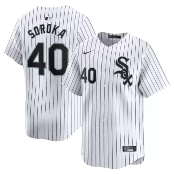 Men's Chicago White Sox Michael Soroka Nike White Home Limited Player Jersey Men's Chicago White Sox Michael Soroka Nike White Home Limited Player Jersey
