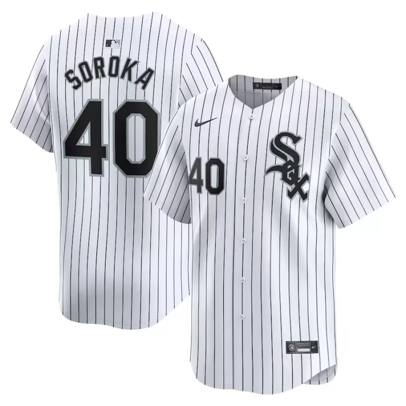 Men's Chicago White Sox Michael Soroka Nike White Home Limited Player Jersey Men's Chicago White Sox Michael Soroka Nike White Home Limited Player Jersey