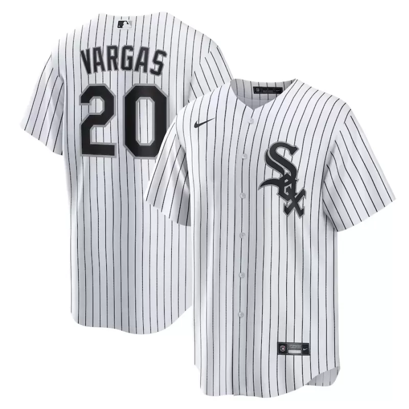 Men's Chicago White Sox Miguel Vargas Nike White Home Replica Jersey Men's Chicago White Sox Miguel Vargas Nike White Home Replica Jersey