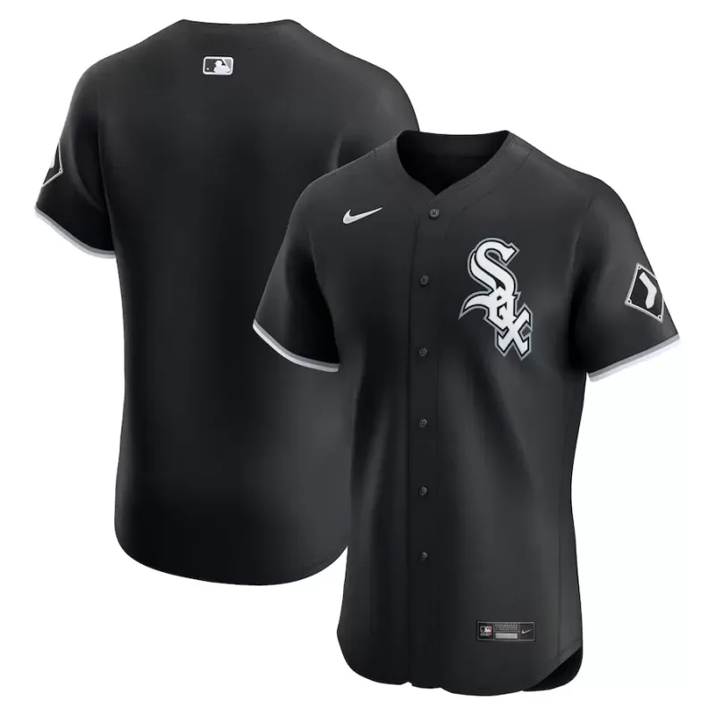 Men's Chicago White Sox Nike Black Alternate Vapor Premier Elite Patch Jersey Men's Chicago White Sox Nike Black Alternate Vapor Premier Elite Patch Jersey