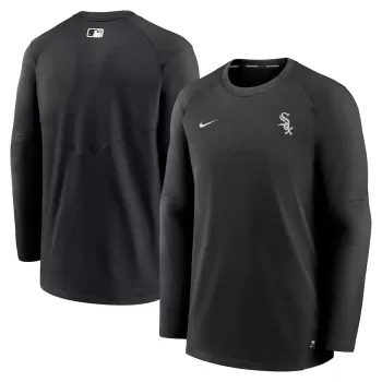 Men's Chicago White Sox Nike Black Authentic Collection Logo Performance Long Sleeve T-Shirt Men's Chicago White Sox Nike Black Authentic Collection Logo Performance Long Sleeve T-Shirt