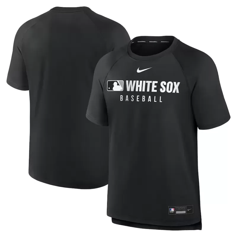 Men's Chicago White Sox Nike Black Authentic Collection Pregame Raglan Performance T-Shirt Men's Chicago White Sox Nike Black Authentic Collection Pregame Raglan Performance T-Shirt