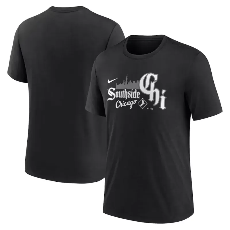 Men's Chicago White Sox Nike Black City Connect Tri-Blend T-Shirt