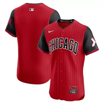 Men's Chicago White Sox Nike Red/Black 2025 City Connect Elite Jersey Men's Chicago White Sox Nike Red/Black 2025 City Connect Elite Jersey