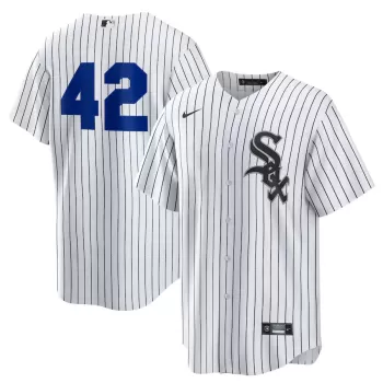Men's Chicago White Sox Nike White Home 2025 Jackie Robinson Day Replica Jersey Men's Chicago White Sox Nike White Home 2025 Jackie Robinson Day Replica Jersey