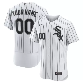 Men's Chicago White Sox Nike White Home Authentic Custom Jersey Men's Chicago White Sox Nike White Home Authentic Custom Jersey