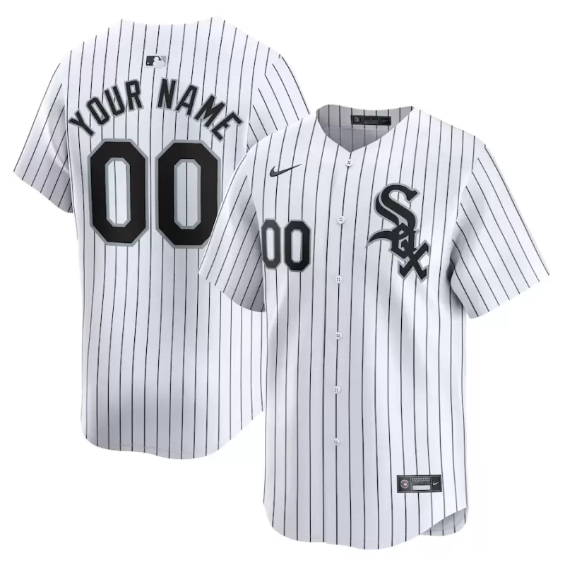 Men's Chicago White Sox Nike White Home Limited Custom Jersey Men's Chicago White Sox Nike White Home Limited Custom Jersey