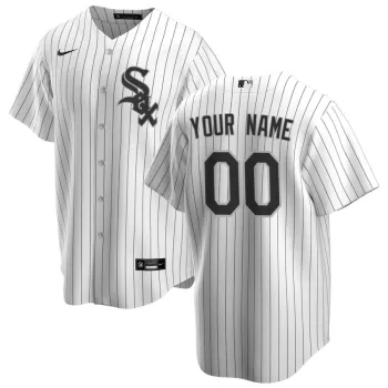 Men's Chicago White Sox Nike White Home Replica Custom Jersey Men's Chicago White Sox Nike White Home Replica Custom Jersey