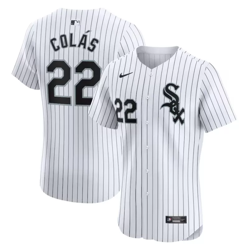 Men's Chicago White Sox Oscar Colas Nike White Home Elite Player Jersey Men's Chicago White Sox Oscar Colas Nike White Home Elite Player Jersey