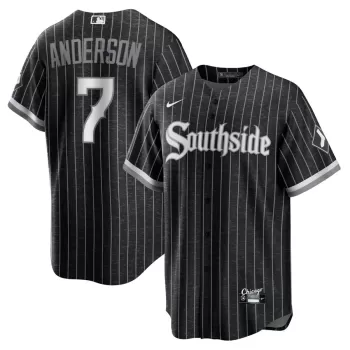 Men's Chicago White Sox Tim Anderson Nike Black City Connect Replica Player Jersey Men's Chicago White Sox Tim Anderson Nike Black City Connect Replica Player Jersey