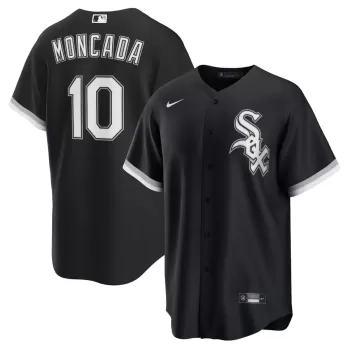 Men's Chicago White Sox Yoan Moncada Nike Black Alternate Replica Player Name Jersey Men's Chicago White Sox Yoan Moncada Nike Black Alternate Replica Player Name Jersey