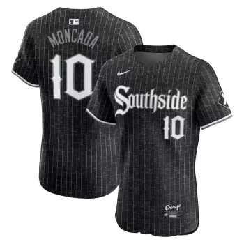 Men's Chicago White Sox Yoan Moncada Nike Black City Connect Elite Player Jersey Men's Chicago White Sox Yoan Moncada Nike Black City Connect Elite Player Jersey