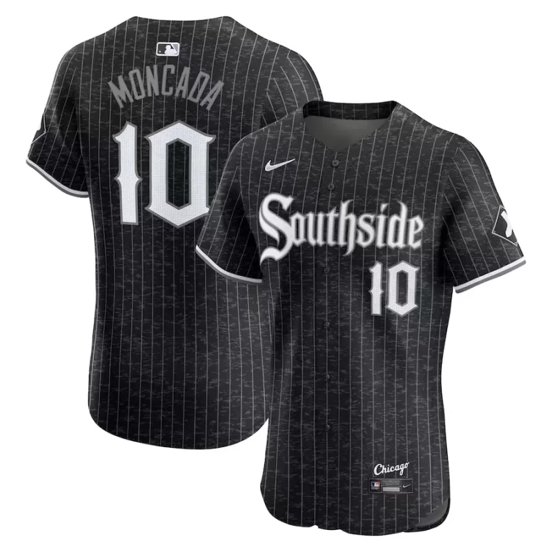 Men's Chicago White Sox Yoan Moncada Nike Black City Connect Elite Player Jersey Men's Chicago White Sox Yoan Moncada Nike Black City Connect Elite Player Jersey