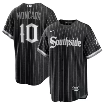 Men's Chicago White Sox Yoan Moncada Nike Black City Connect Replica Player Jersey Men's Chicago White Sox Yoan Moncada Nike Black City Connect Replica Player Jersey
