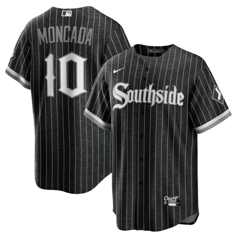 Men's Chicago White Sox Yoan Moncada Nike Black City Connect Replica Player Jersey Men's Chicago White Sox Yoan Moncada Nike Black City Connect Replica Player Jersey