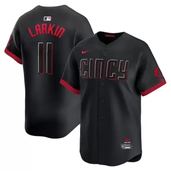 Men's Cincinnati Reds Barry Larkin Nike Black City Connect Limited Player Jersey Men's Cincinnati Reds Barry Larkin Nike Black City Connect Limited Player Jersey