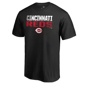 Men's Cincinnati Reds Black Fade Out T-Shirt Men's Cincinnati Reds Black Fade Out T-Shirt