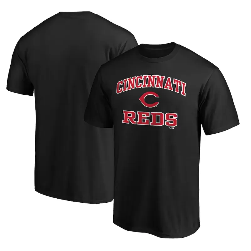 Men's Cincinnati Reds Black Heart & Soul T-Shirt Men's Cincinnati Reds Black Heart & Soul T-Shirt