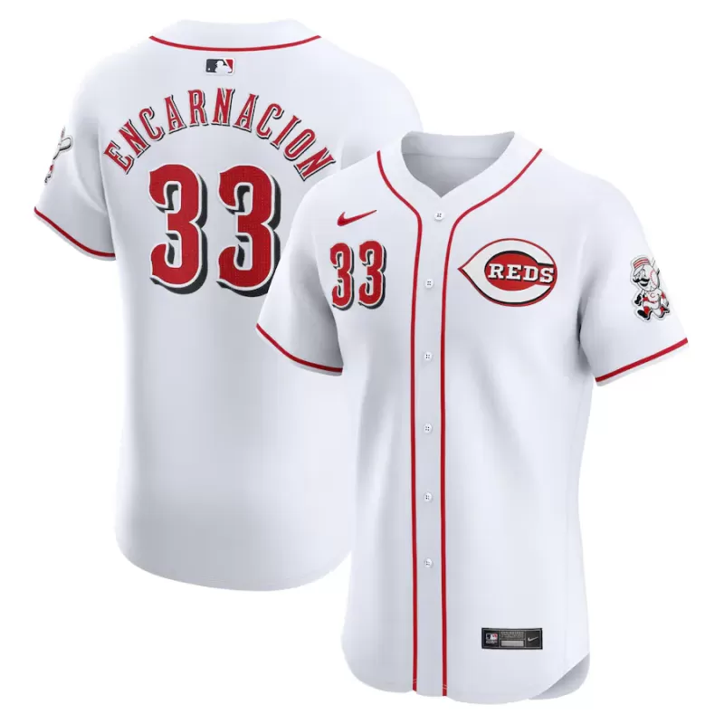 Men's Cincinnati Reds Christian Encarnacion-Strand Nike White Home Elite Player Jersey Men's Cincinnati Reds Christian Encarnacion-Strand Nike White Home Elite Player Jersey