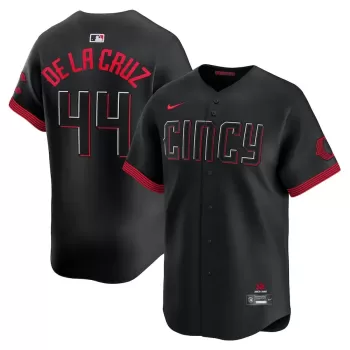Men's Cincinnati Reds Elly De La Cruz Nike Black City Connect Limited Player Jersey Men's Cincinnati Reds Elly De La Cruz Nike Black City Connect Limited Player Jersey