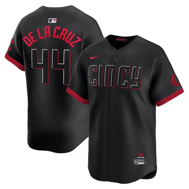 Men's Cincinnati Reds Elly De La Cruz Nike Black City Connect Limited Player Jersey Men's Cincinnati Reds Elly De La Cruz Nike Black City Connect Limited Player Jersey