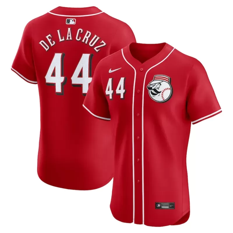Men's Cincinnati Reds Elly De La Cruz Nike Red 2nd Alternate Elite Player Jersey Men's Cincinnati Reds Elly De La Cruz Nike Red 2nd Alternate Elite Player Jersey