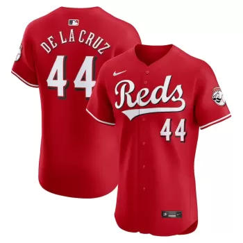 Men's Cincinnati Reds Elly De La Cruz Nike Red Alternate Elite Player Jersey Men's Cincinnati Reds Elly De La Cruz Nike Red Alternate Elite Player Jersey