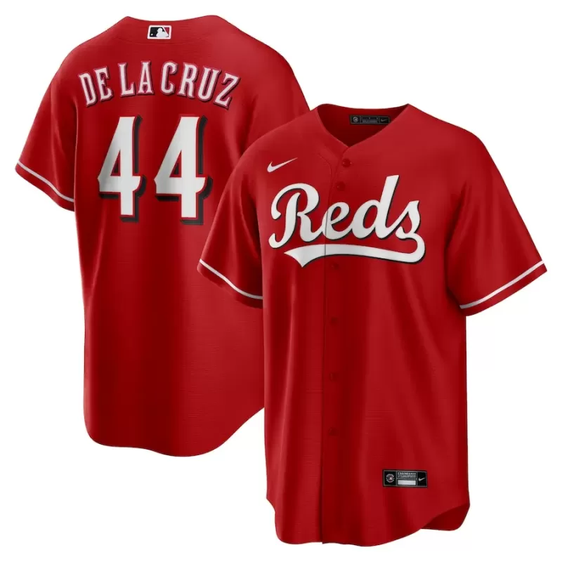 Men's Cincinnati Reds Elly De La Cruz Nike Red Alternate Replica Jersey Men's Cincinnati Reds Elly De La Cruz Nike Red Alternate Replica Jersey