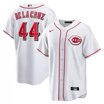 Men's Cincinnati Reds Elly De La Cruz Nike White Home Replica Jersey Men's Cincinnati Reds Elly De La Cruz Nike White Home Replica Jersey