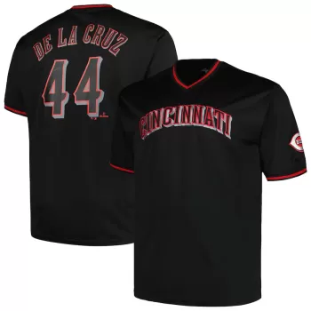 Men's Cincinnati Reds Elly De La Cruz Profile Black Big & Tall Pop Fashion Player Jersey Men's Cincinnati Reds Elly De La Cruz Profile Black Big & Tall Pop Fashion Player Jersey