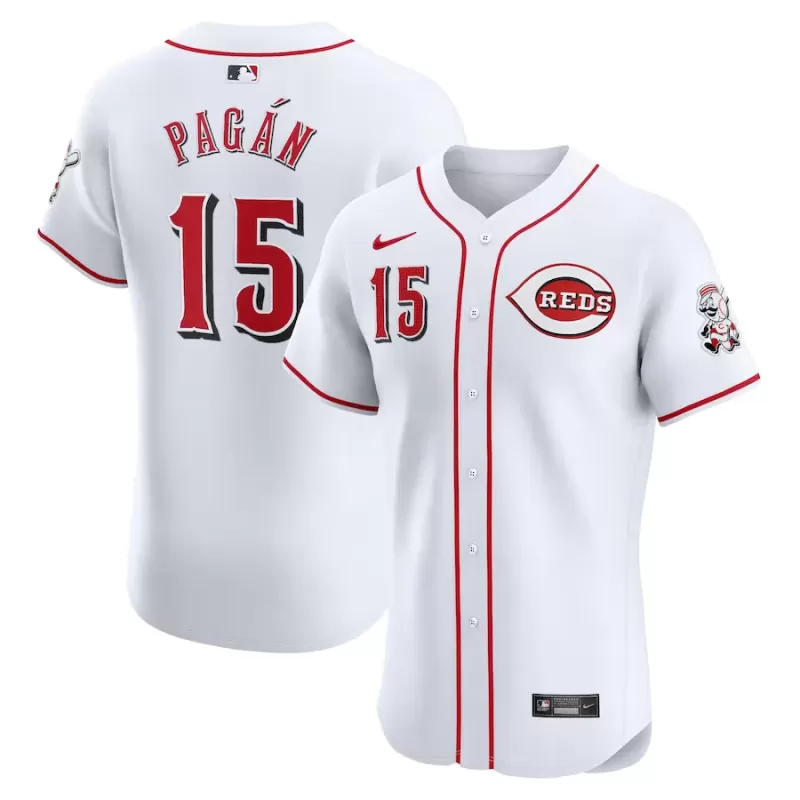 Men's Cincinnati Reds Emilio Pagan Nike White Home Elite Player Jersey Men's Cincinnati Reds Emilio Pagan Nike White Home Elite Player Jersey