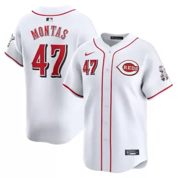 Men's Cincinnati Reds Frankie Montas Nike White Home Limited Player Jersey Men's Cincinnati Reds Frankie Montas Nike White Home Limited Player Jersey