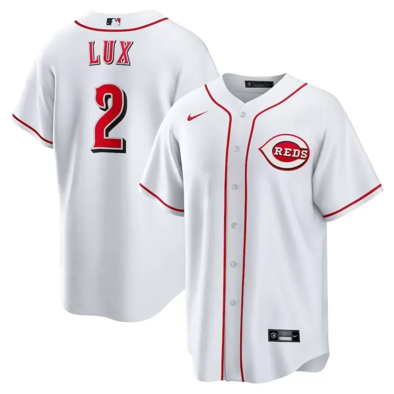 Men's Cincinnati Reds Gavin Lux Nike White Home Replica Jersey Men's Cincinnati Reds Gavin Lux Nike White Home Replica Jersey