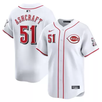 Men's Cincinnati Reds Graham Ashcraft Nike White Home Limited Player Jersey Men's Cincinnati Reds Graham Ashcraft Nike White Home Limited Player Jersey
