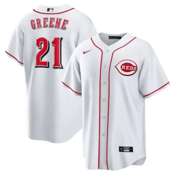 Men's Cincinnati Reds Hunter Greene Nike White Home Replica Jersey Men's Cincinnati Reds Hunter Greene Nike White Home Replica Jersey