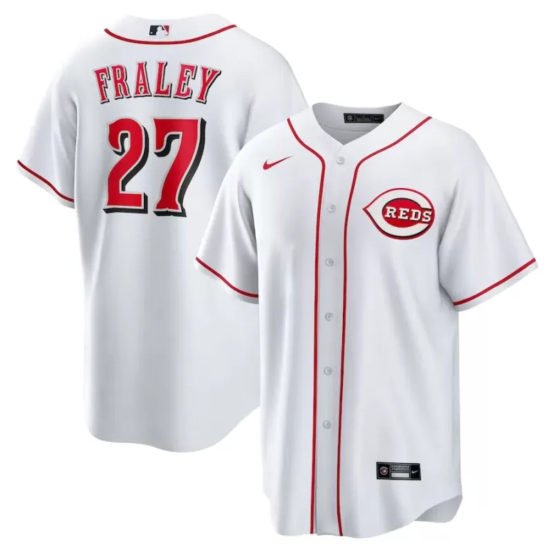 Men's Cincinnati Reds Jake Fraley Nike White Home Replica Jersey