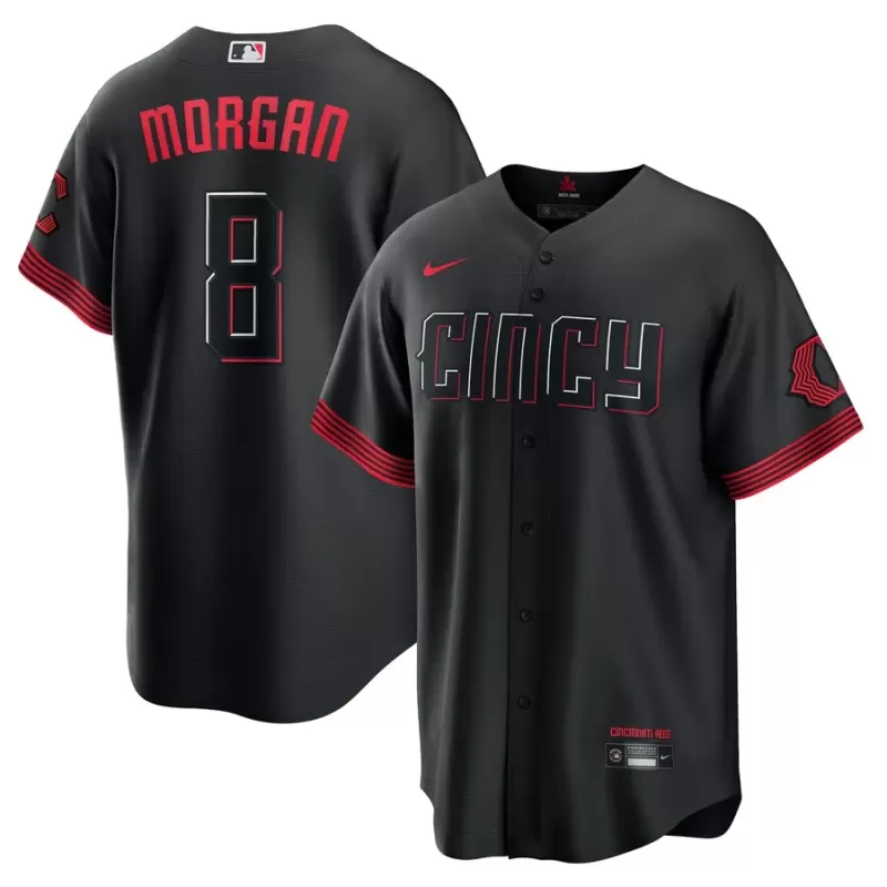Men's Cincinnati Reds Joe Morgan Nike Black City Connect Replica Player Jersey Men's Cincinnati Reds Joe Morgan Nike Black City Connect Replica Player Jersey