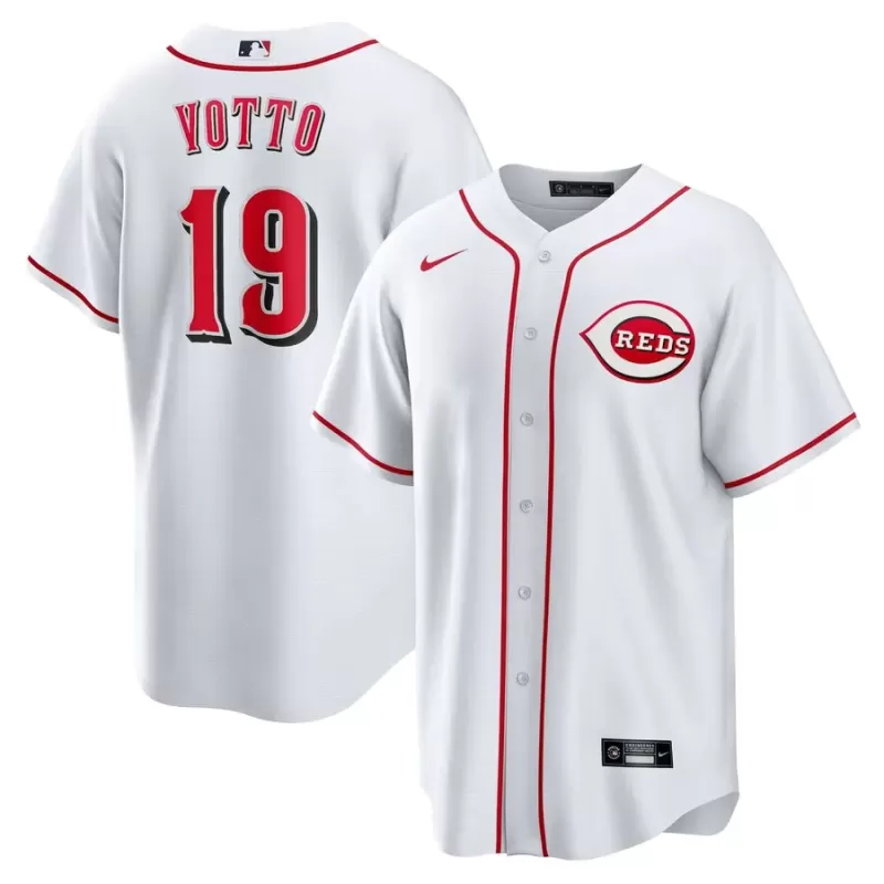 Men's Cincinnati Reds Joey Votto Nike White Home Replica Player Name Jersey Men's Cincinnati Reds Joey Votto Nike White Home Replica Player Name Jersey