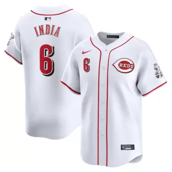 Men's Cincinnati Reds Jonathan India Nike White Home Limited Player Jersey Men's Cincinnati Reds Jonathan India Nike White Home Limited Player Jersey