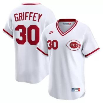 Men's Cincinnati Reds Ken Griffey Nike White Throwback Cooperstown Collection Limited Jersey