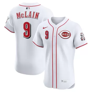 Men's Cincinnati Reds Matt McLain Nike White Home Elite Jersey