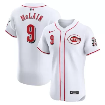 Men's Cincinnati Reds Matt McLain Nike White Home Elite Player Jersey Men's Cincinnati Reds Matt McLain Nike White Home Elite Player Jersey