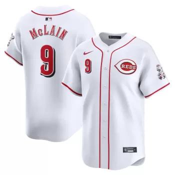 Men's Cincinnati Reds Matt McLain Nike White Home Limited Player Jersey Men's Cincinnati Reds Matt McLain Nike White Home Limited Player Jersey