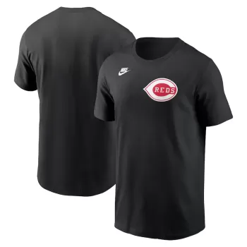 Men's Cincinnati Reds Nike Black Cooperstown Wordmark T-Shirt Men's Cincinnati Reds Nike Black Cooperstown Wordmark T-Shirt