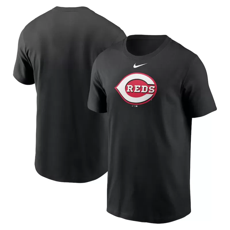 Men's Cincinnati Reds Nike Black Fuse Logo T-Shirt Men's Cincinnati Reds Nike Black Fuse Logo T-Shirt