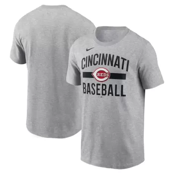 Men's Cincinnati Reds Nike Heather Gray Arched T-Shirt Men's Cincinnati Reds Nike Heather Gray Arched T-Shirt