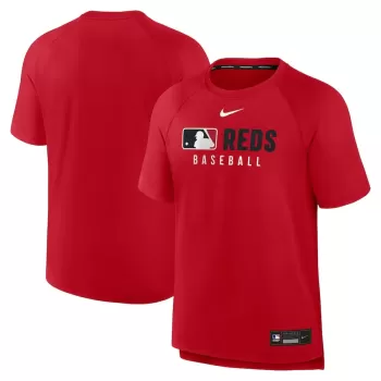 Men's Cincinnati Reds Nike Red Authentic Collection Pregame Raglan Performance T-Shirt Men's Cincinnati Reds Nike Red Authentic Collection Pregame Raglan Performance T-Shirt