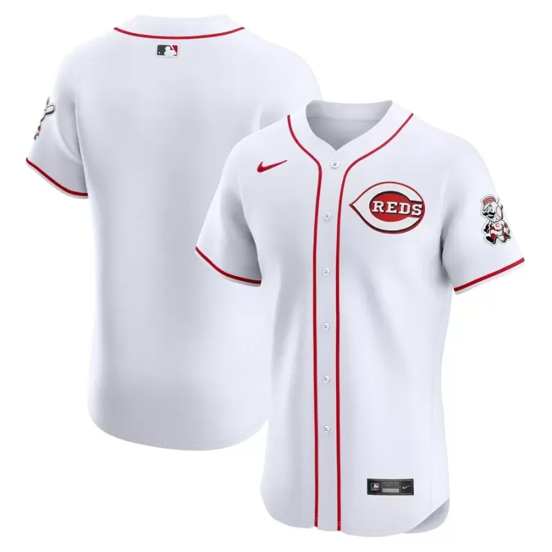 Men's Cincinnati Reds Nike White Home Elite Jersey Men's Cincinnati Reds Nike White Home Elite Jersey
